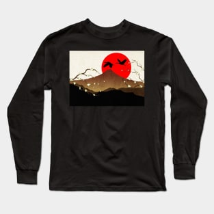 fuji mountain art Long Sleeve T-Shirt